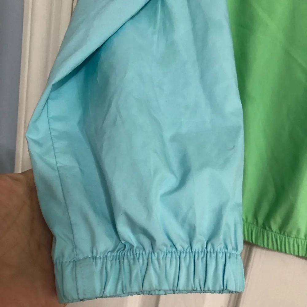 PINK Victoria's Secret Light Blue & Mint green Colorblock 1/4 zip Jacket size XS